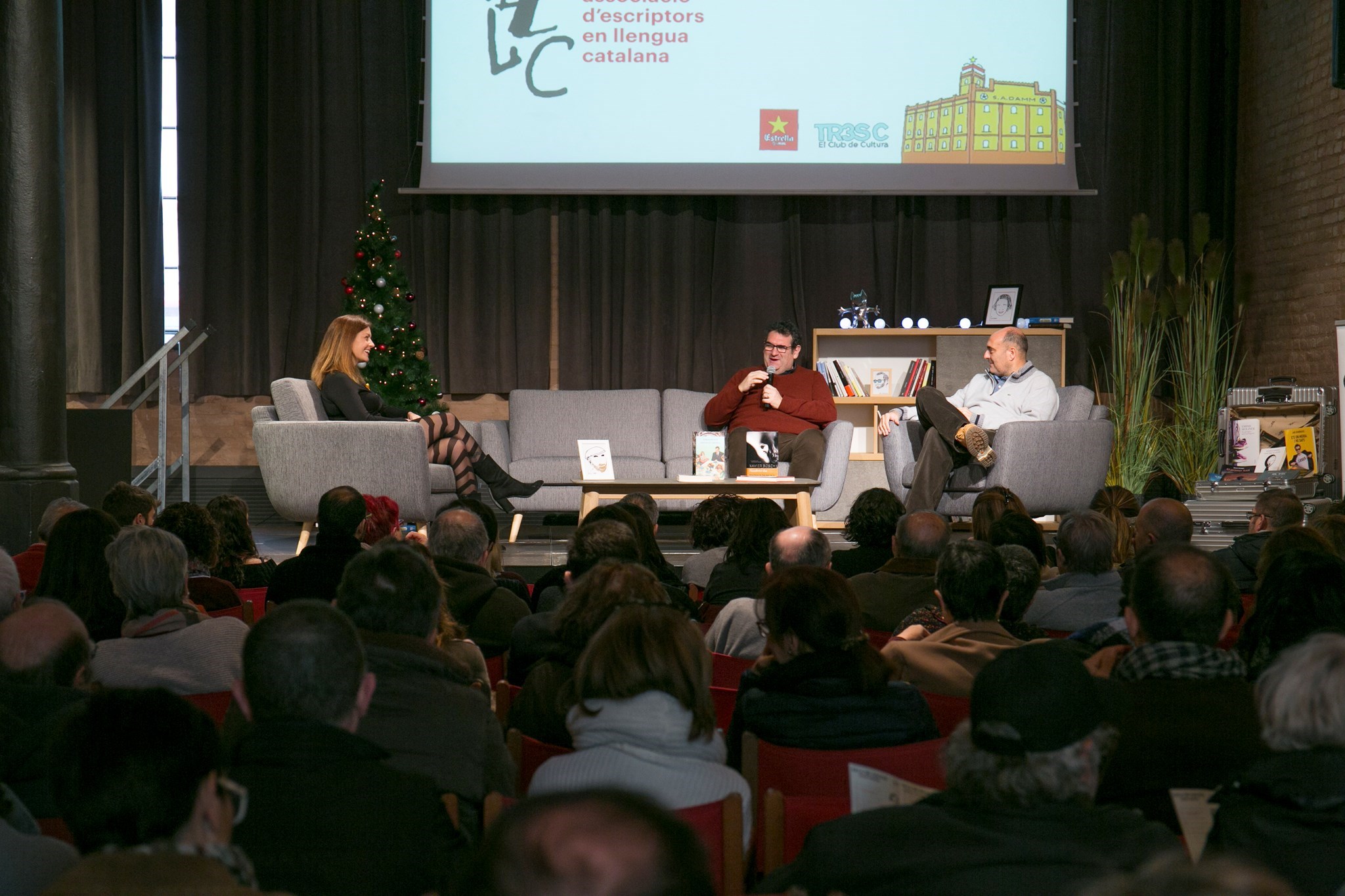 Jordi Puntí i Xavier Bosch, amb Sílvia Cantos Jordi Puntí i Xavier Bosch, amb Sílvia Cantos